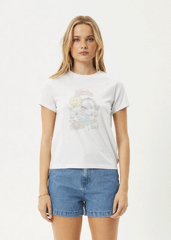 New Deals AFENDS Womens Greetings - Regular Tee - White