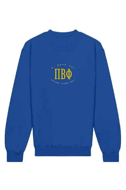 Weekend Deals That Excite Pi Beta Phi Emblem Crewneck Sweatshirt