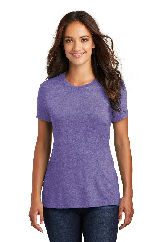 Exclusive Offers District Womens Perfect Tri Short Sleeve Crewneck T-Shirt - Purple Frost