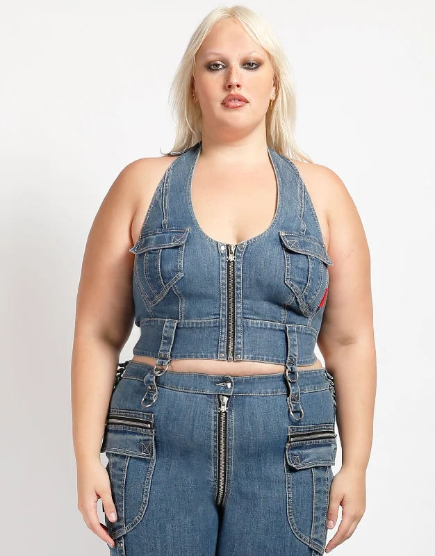 Crazy Savings CURVE POWER HALTER DENIM
