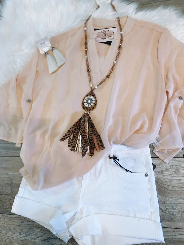 Deal Alert Champagne Sheer Top