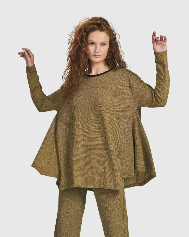 Closeout Sale Essential Flared Top, Honey