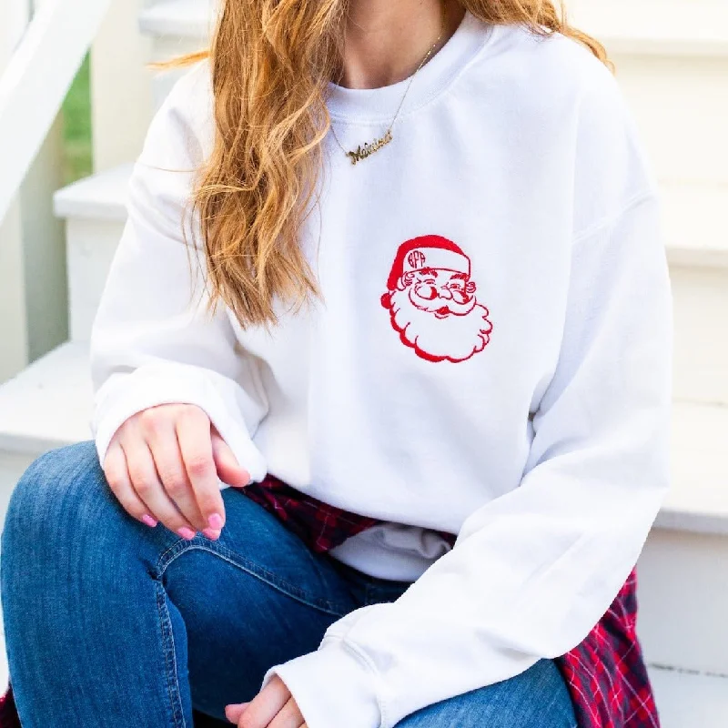 Weekend Savings Extravaganza Monogrammed 'Santa Claus' Crewneck Sweatshirt