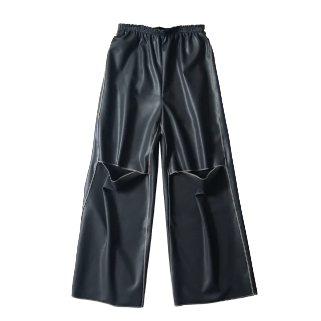 New Deals Slit knee pants / gray