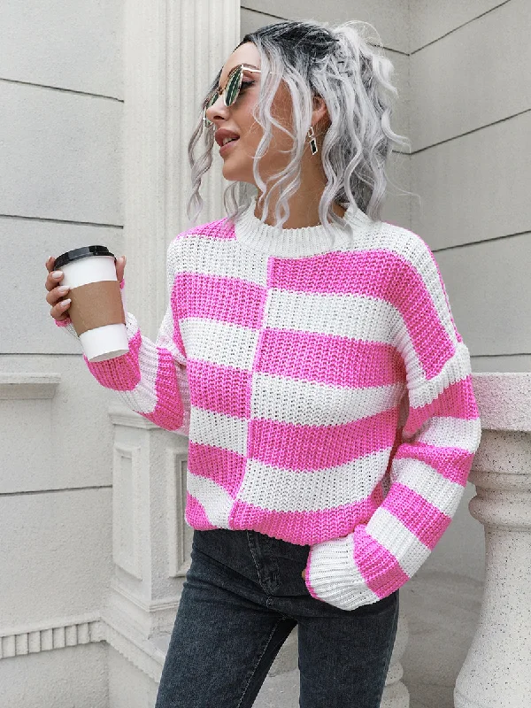 Shop Now Two-Tone Dropped Shoulder Sweater