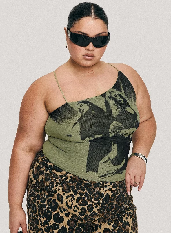 Weekend Savings Fiesta Miekie Top Green Curve
