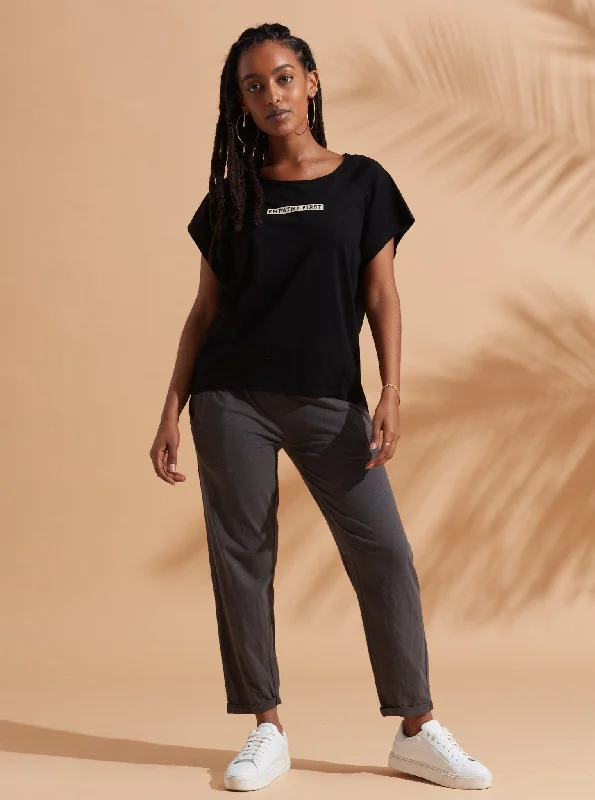 Price Drop Empathy First Raglan Tee - Black