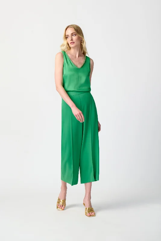 Price Reduction Joseph Ribkoff Satin Cami with Gold Chain Detail
