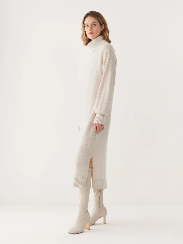 Weekend Bargains to Celebrate The Turtleneck Sweater Dress in Cream