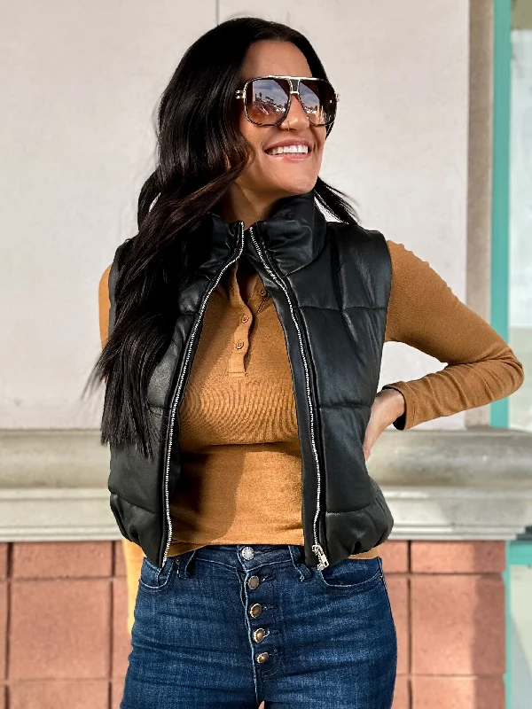 Exclusive Weekend Offers Inside Leather Puffer Vest