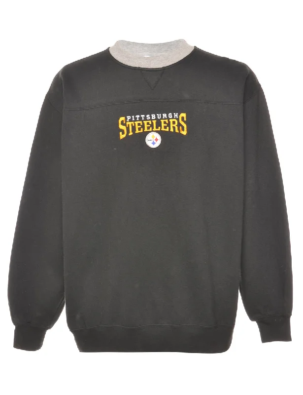 Hurry Up NFL Steelers Printed Sweatshirt - S