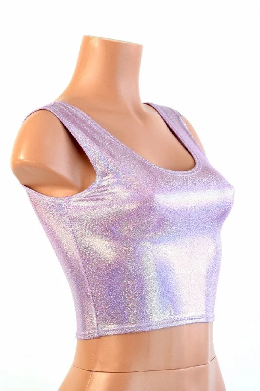 Take Action Lilac Holographic Tank Crop