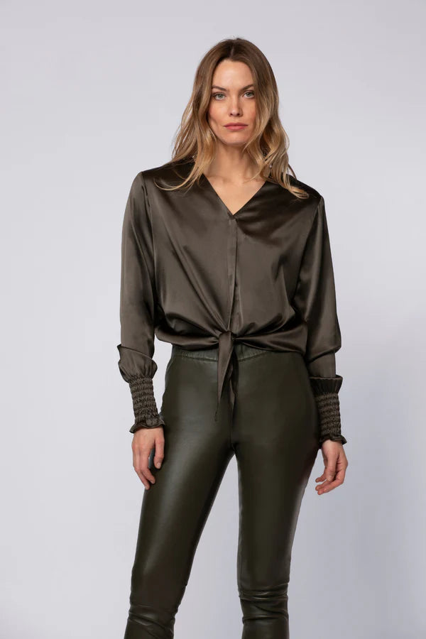 Unbeatable Prices Tania Stretch Silk Blouse ~ Thyme