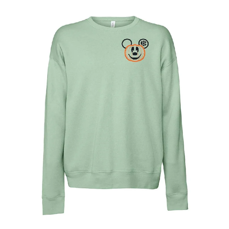 Weekend Bargains to Cherish Monogrammed Mickey Pumpkin Premium Crewneck Sweatshirt