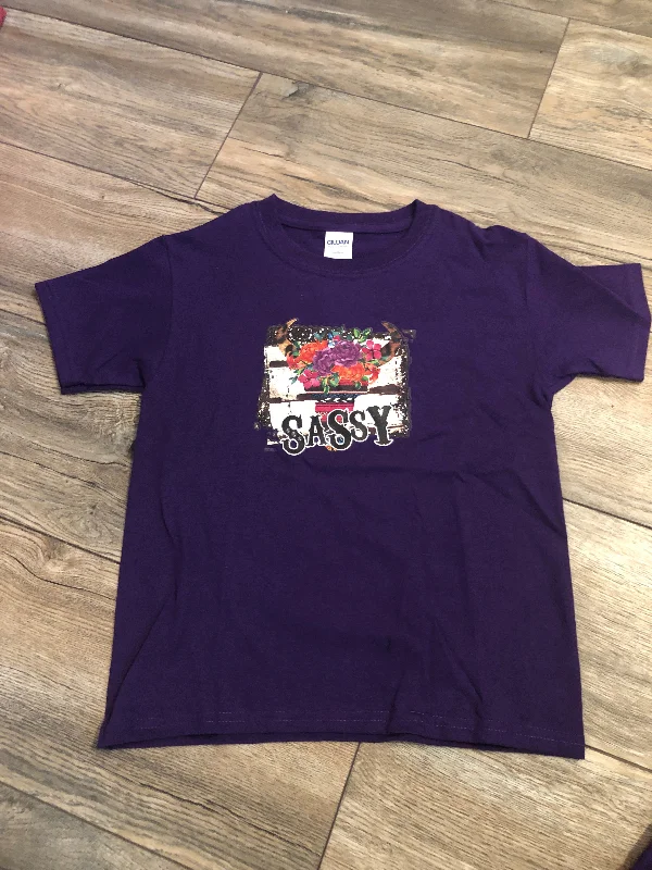 While Supplies Last Purple Sassy Youth T Shirt
