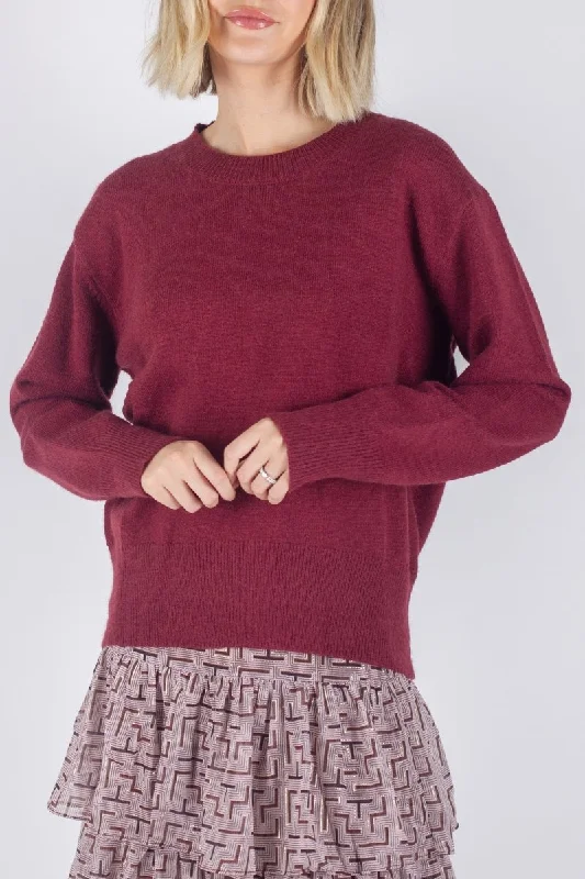 Final Clearance OVERSIZED SWEATER (BURGUNDY)
