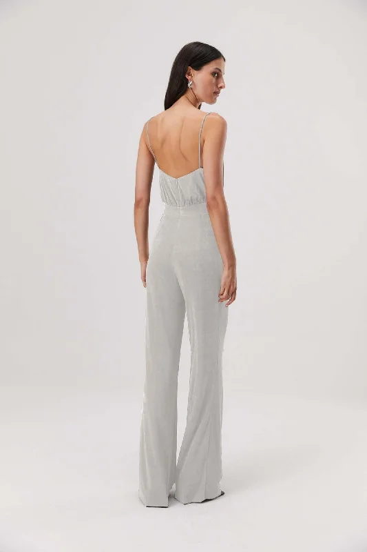Special Discount Moyra Jumpsuit in Silver Cloud