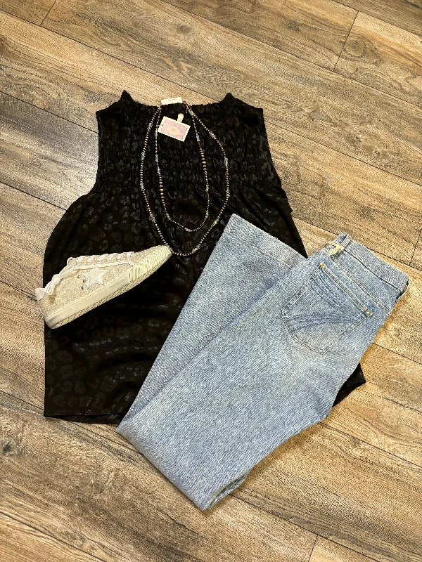 Buy Today High Neck Leopard Tank