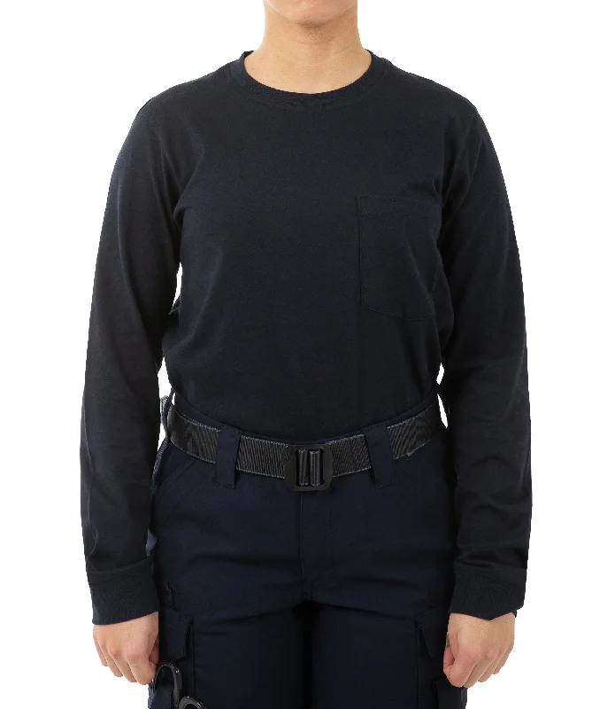Amazing Value Women's Tactix Cotton Long Sleeve T-Shirt with Chest Pocket