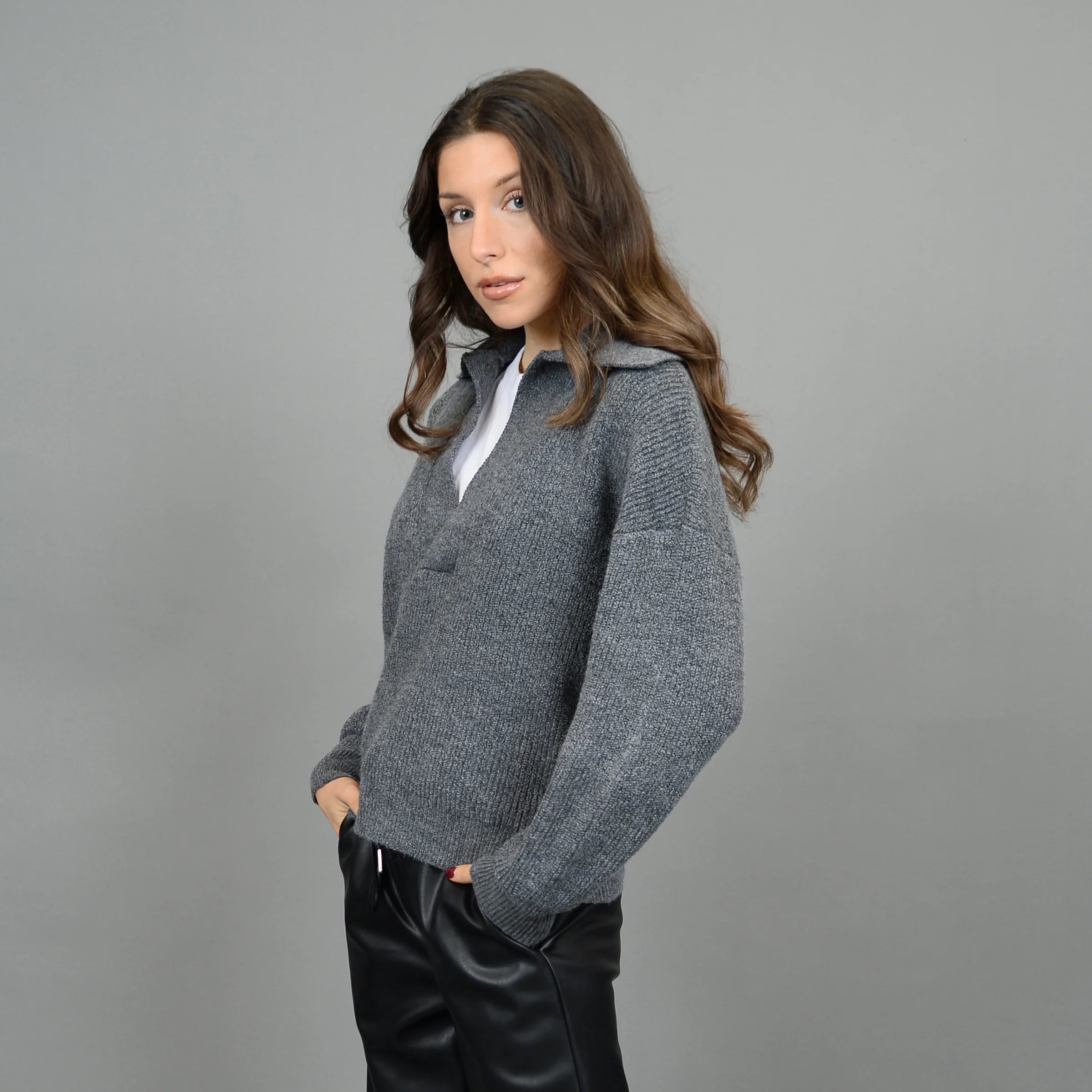 Weekend Savings Sensation Mayla Long Sleeve V Neck Sweater