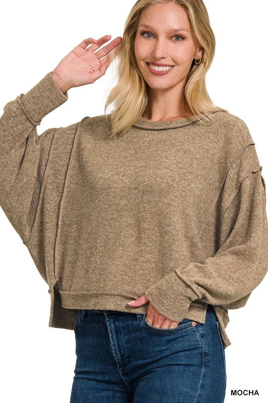 Weekend Flash Sale Brushed Melange Hacci Oversized Sweater