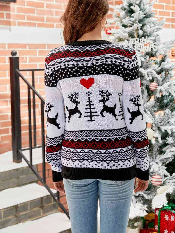 Take Advantage Christmas Round Neck Sweater