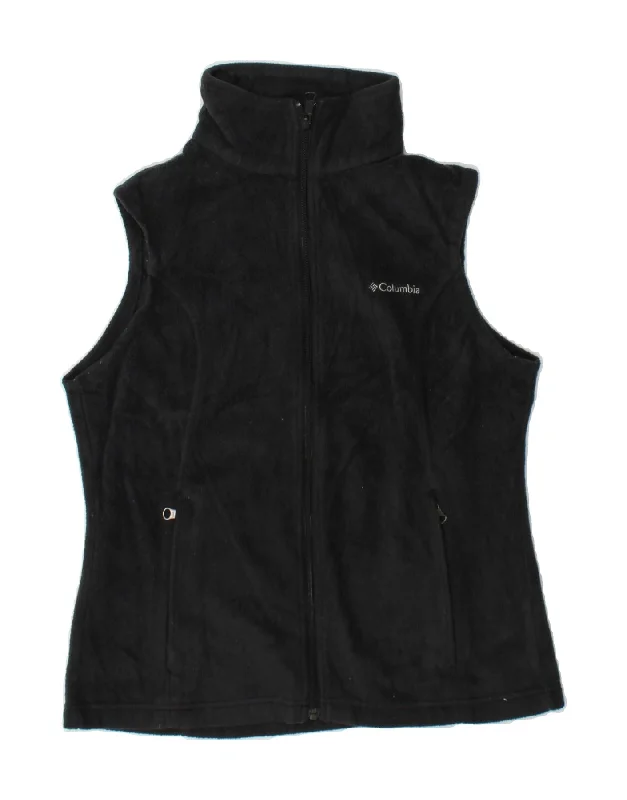 Big Savings COLUMBIA Womens Fleece Gilet UK 14 Medium Black Polyester