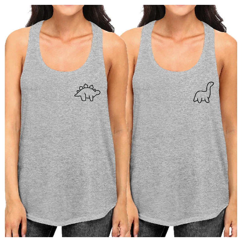 Unbeatable Prices Dinosaurs BFF Matching Grey Tank Tops