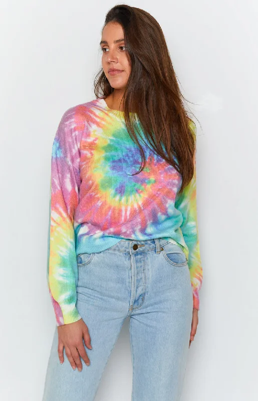 Flash Deal Love You Different Tie Dye Sweater Rainbow