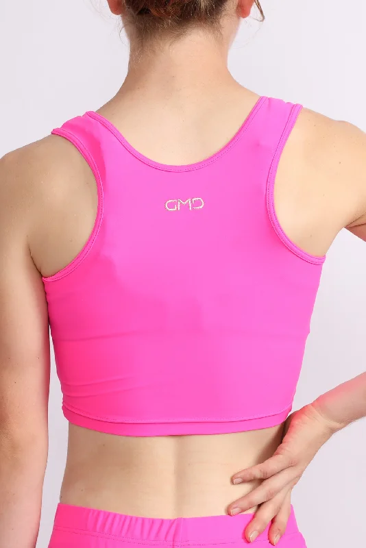 Limited Stock Hot Pink Lycra Crop Top