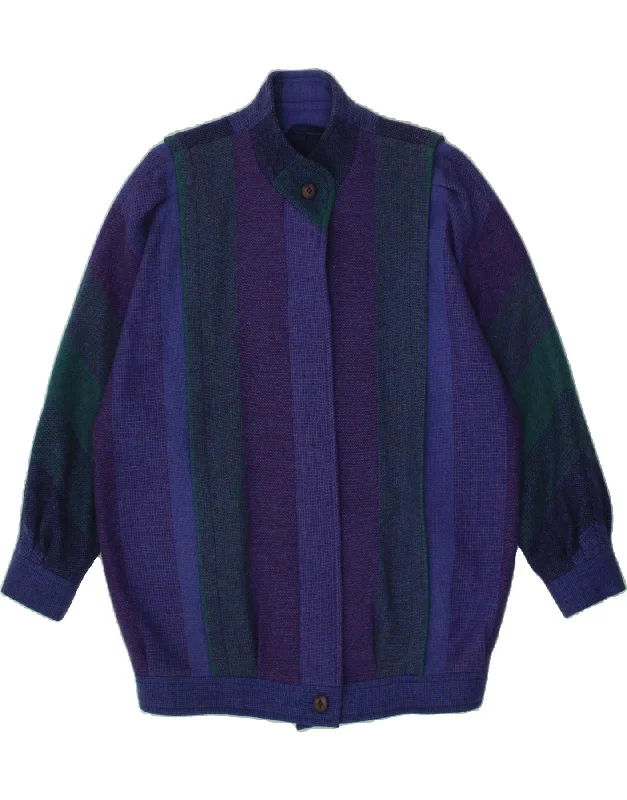 Best Seller AVOCA Womens Knit Overcoat UK 14 Medium Multicoloured Colourblock New Wool