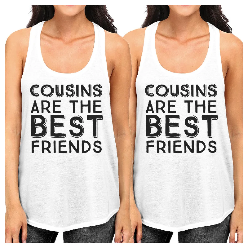 New Deals Cousins Are The Best Friends BFF Matching White Tank Tops